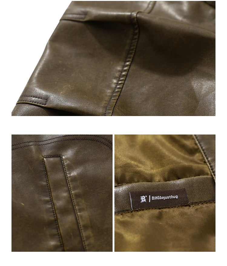 BJHG Classic Retro Motorcycle Jacket
