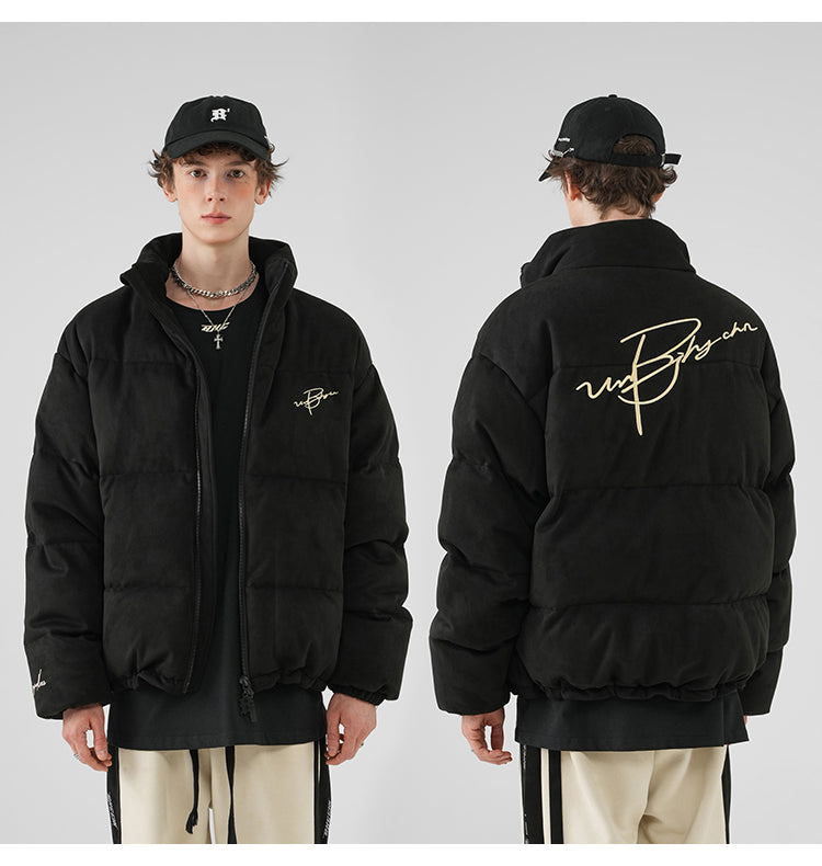 BJHG Plush Suede Puffer Coat