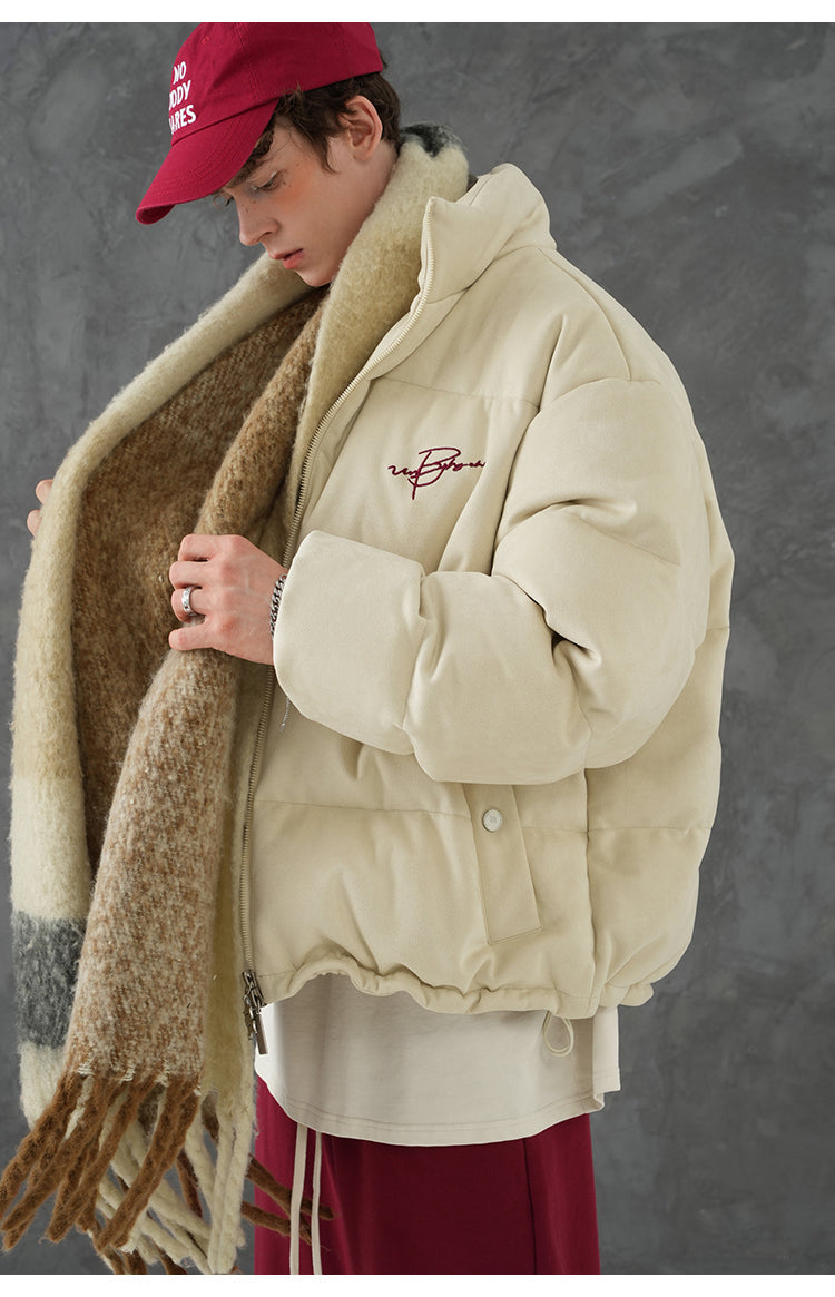 BJHG Plush Suede Puffer Coat