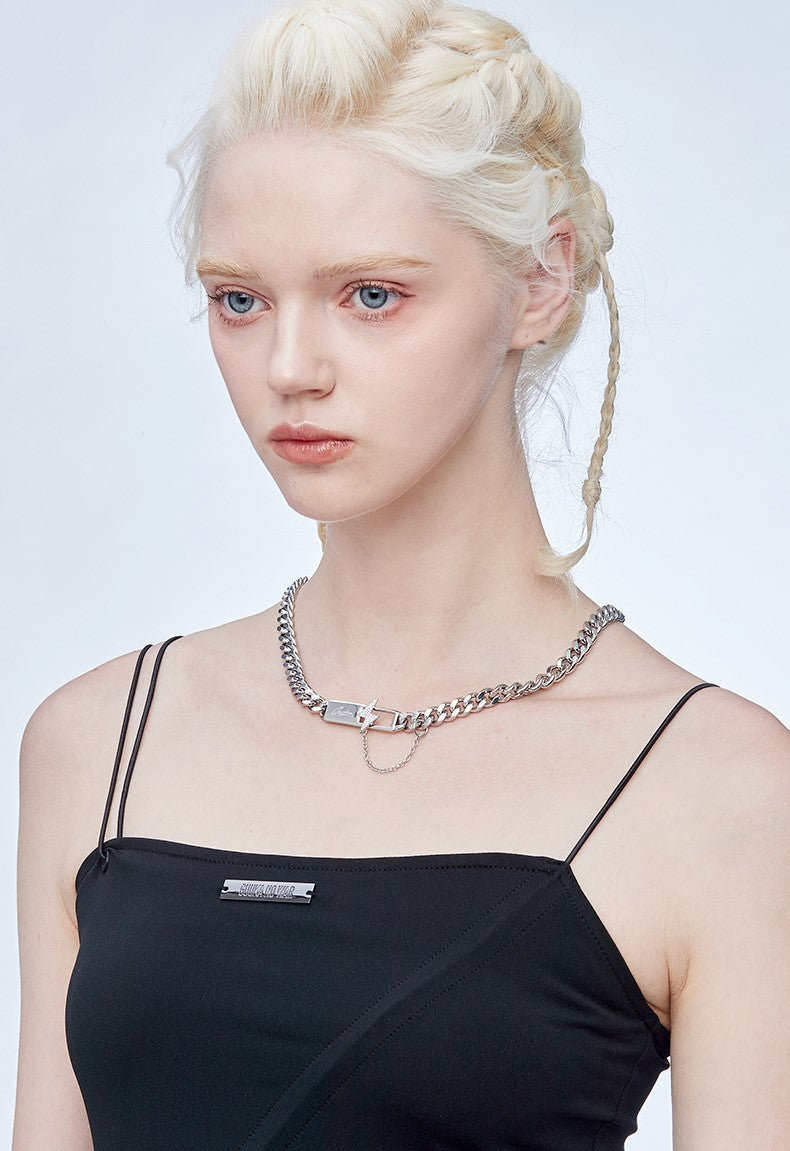 GUUKA 'Lightning Bar' Double Chain Necklace