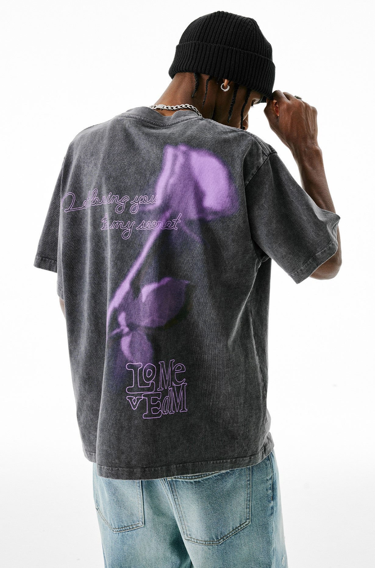 MEDM Retro Distressed 'Sword & Rose' T-Shirt