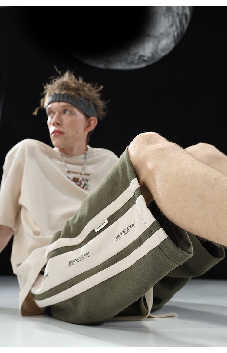 BJHG Velour Wide-Leg Lounge Shorts