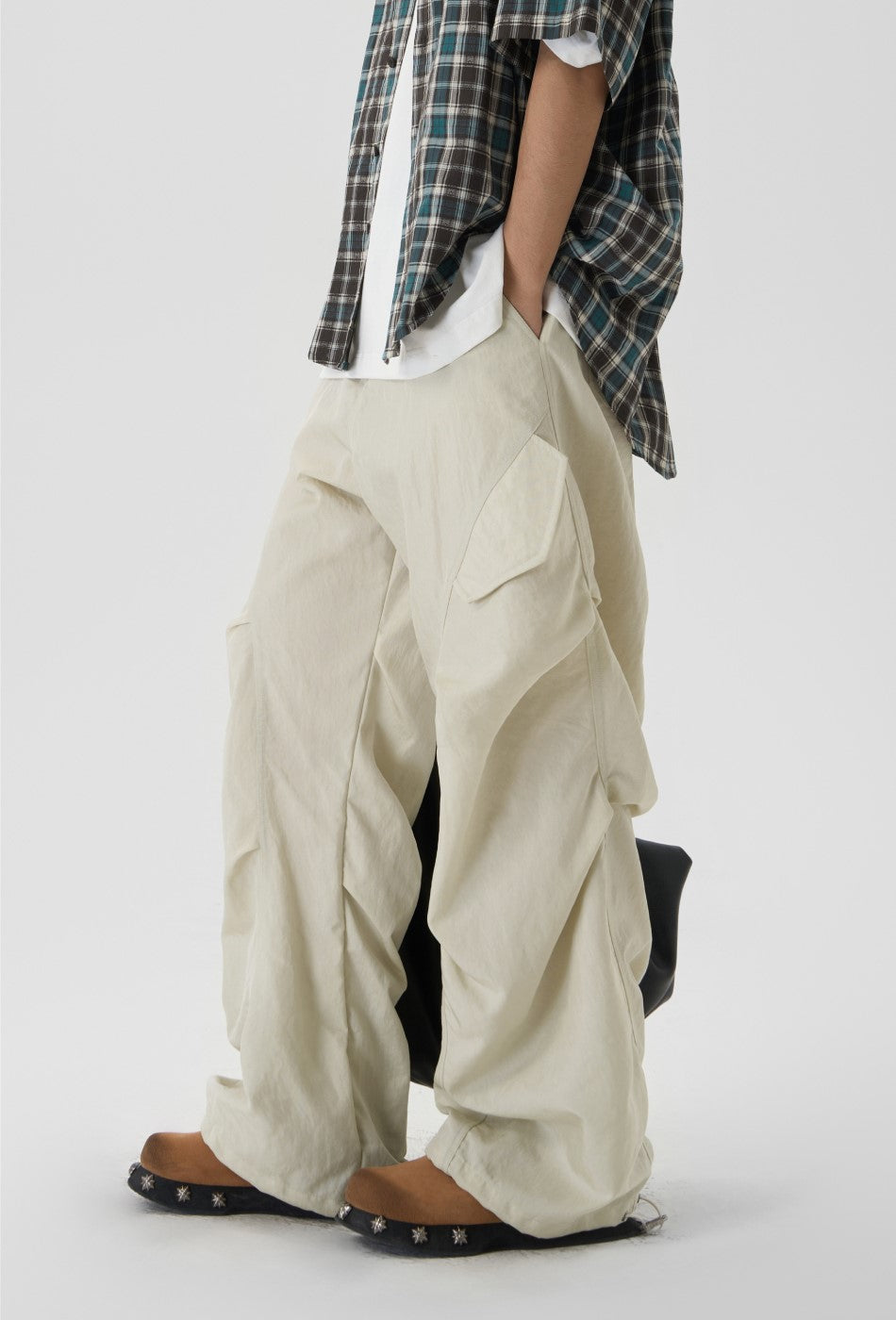 JHYQ Pleated Cargo Trousers