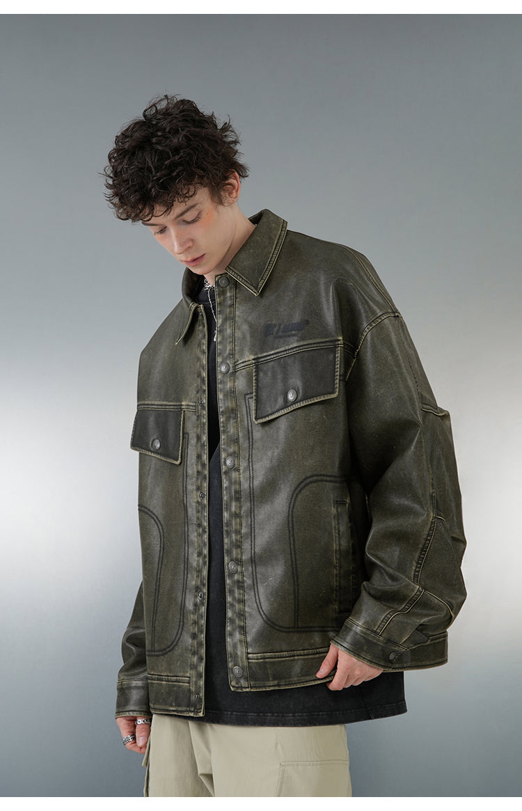 BJHG Classic Retro Motorcycle Jacket