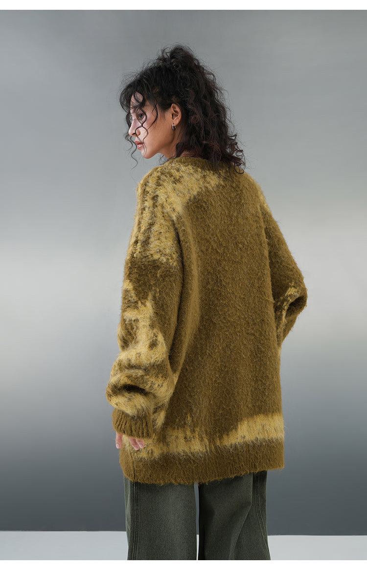 BJHG Textured Jacquard Knit Sweater