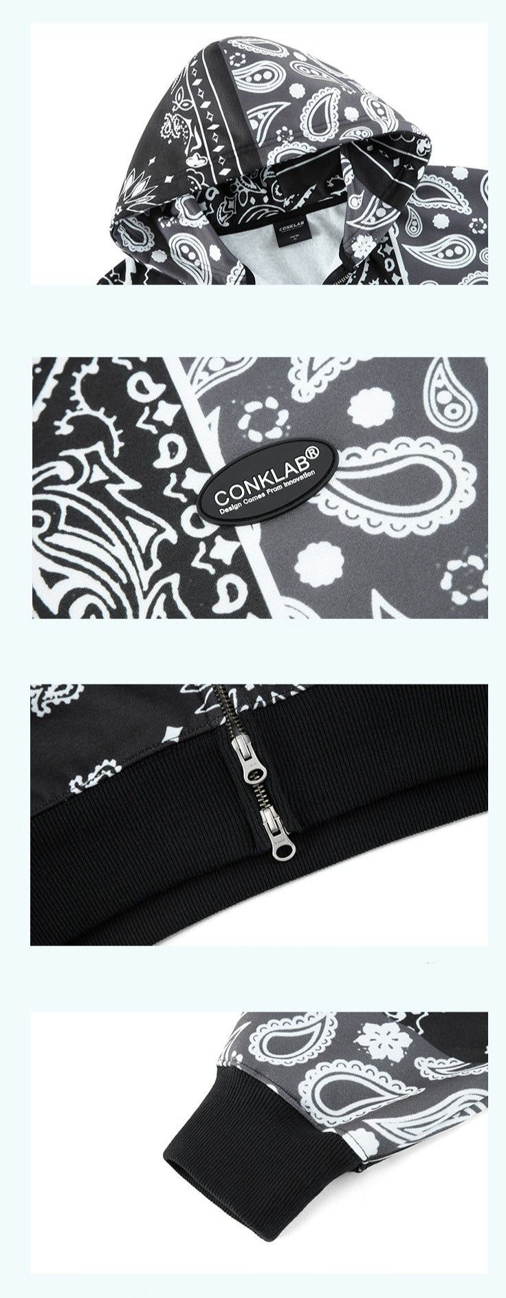 CONKLAB Zip-Up Bandana Jacket