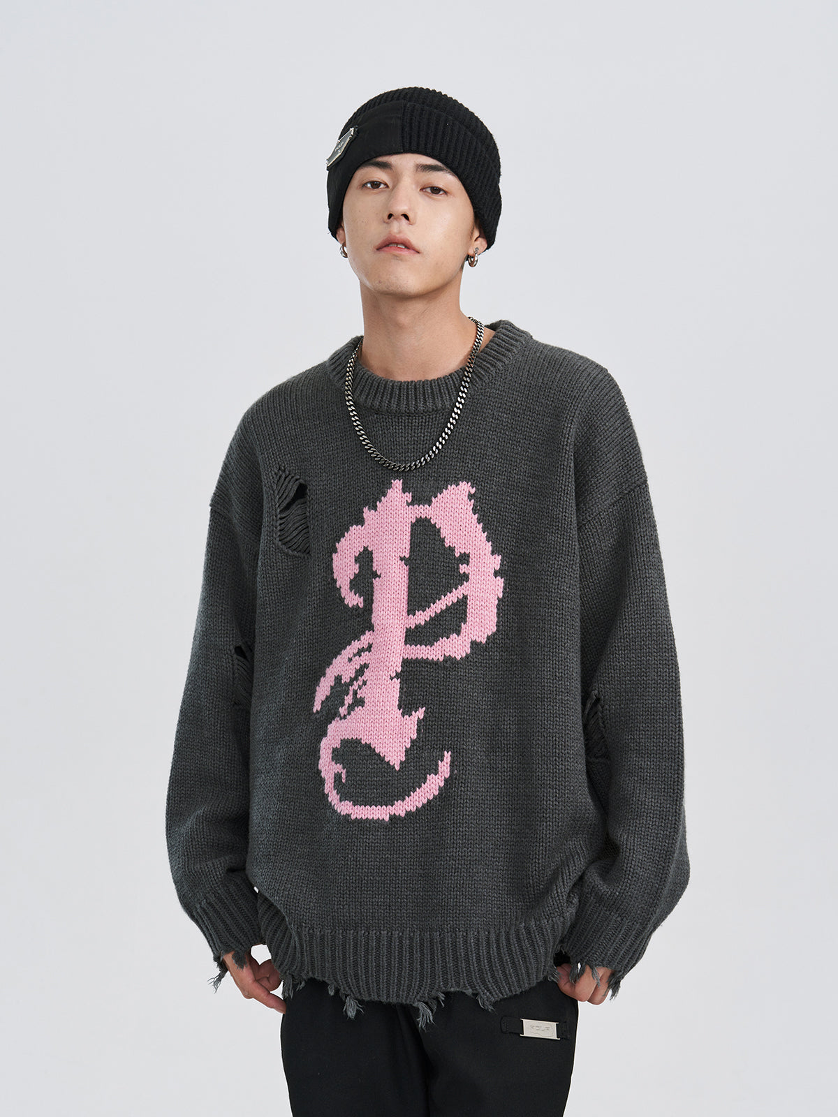 PCLP Mosaic Pattern Knit Sweater