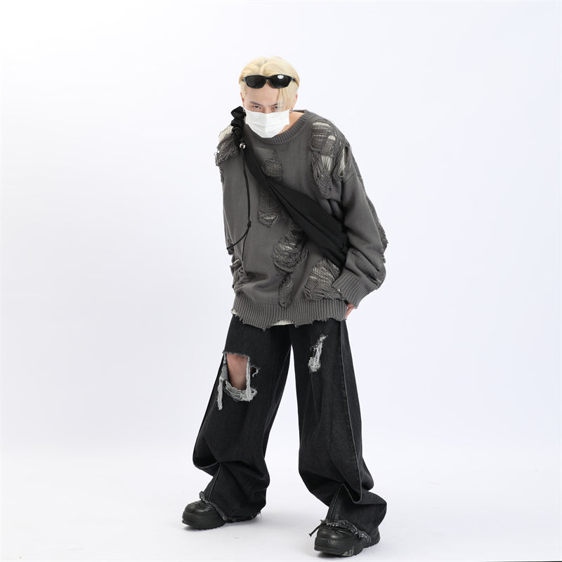 MaxDstr Distressed Grunge Sweater