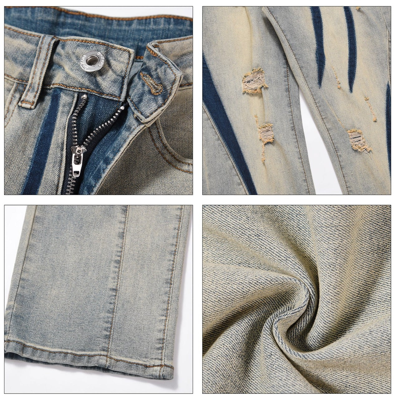 MaxDstr Distressed Ripped Jeans