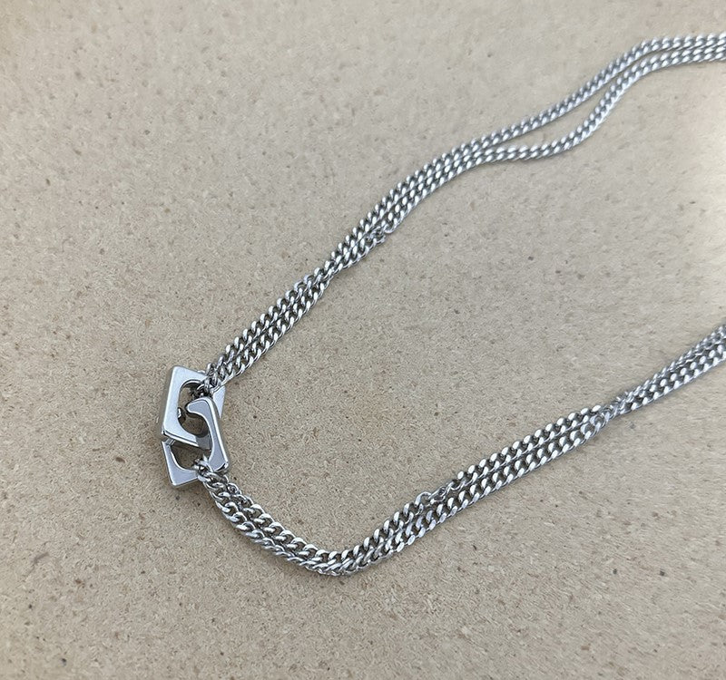 HEIMA Layered Double Chain Necklace