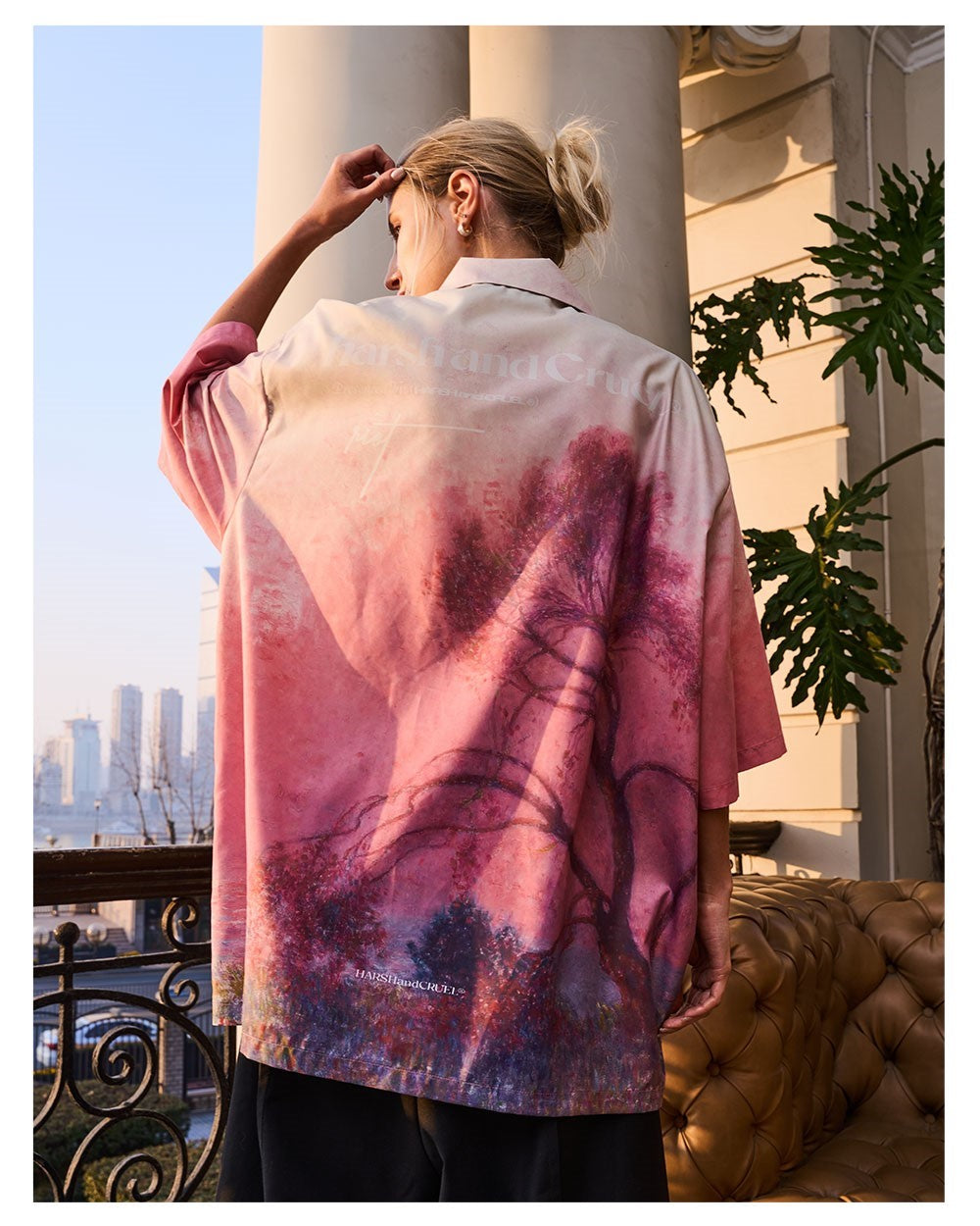 Vivid Sunset Button-Up: HARSH & CRUEL Collection