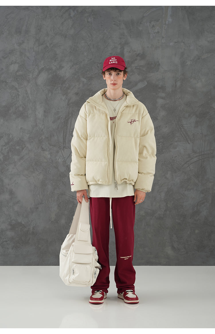BJHG Plush Suede Puffer Coat
