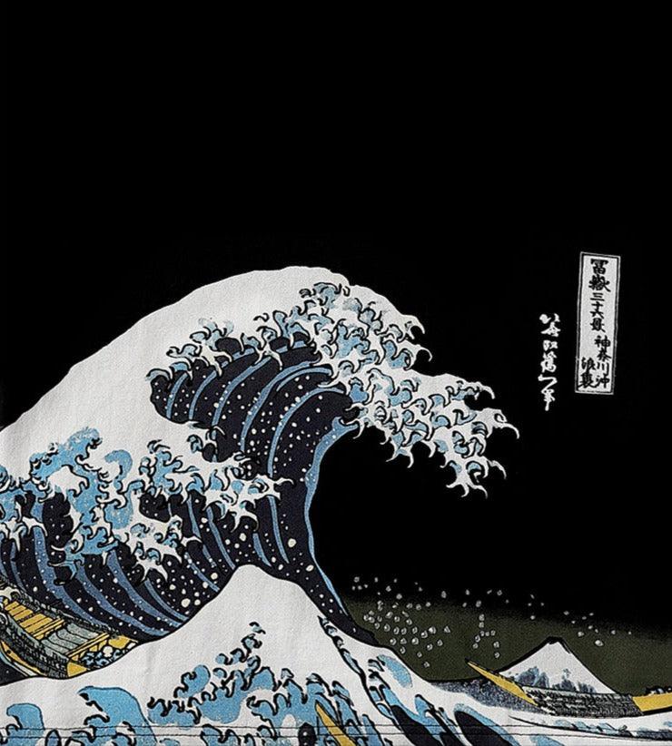 Stylish Great Wave Fitted T-Shirt