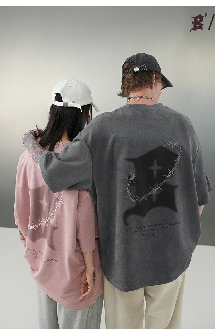 BJHG 'Thorns' Suede T-Shirt