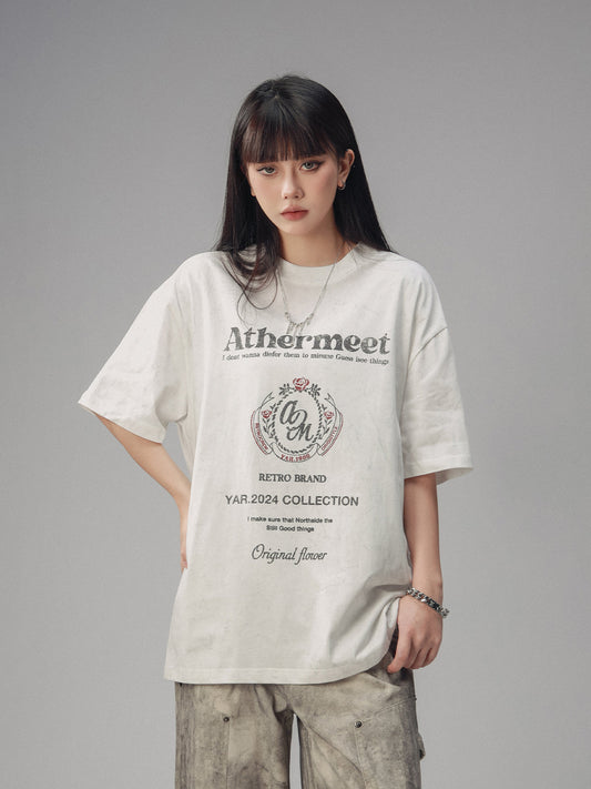 CTB Retro Distressed College T-Shirt