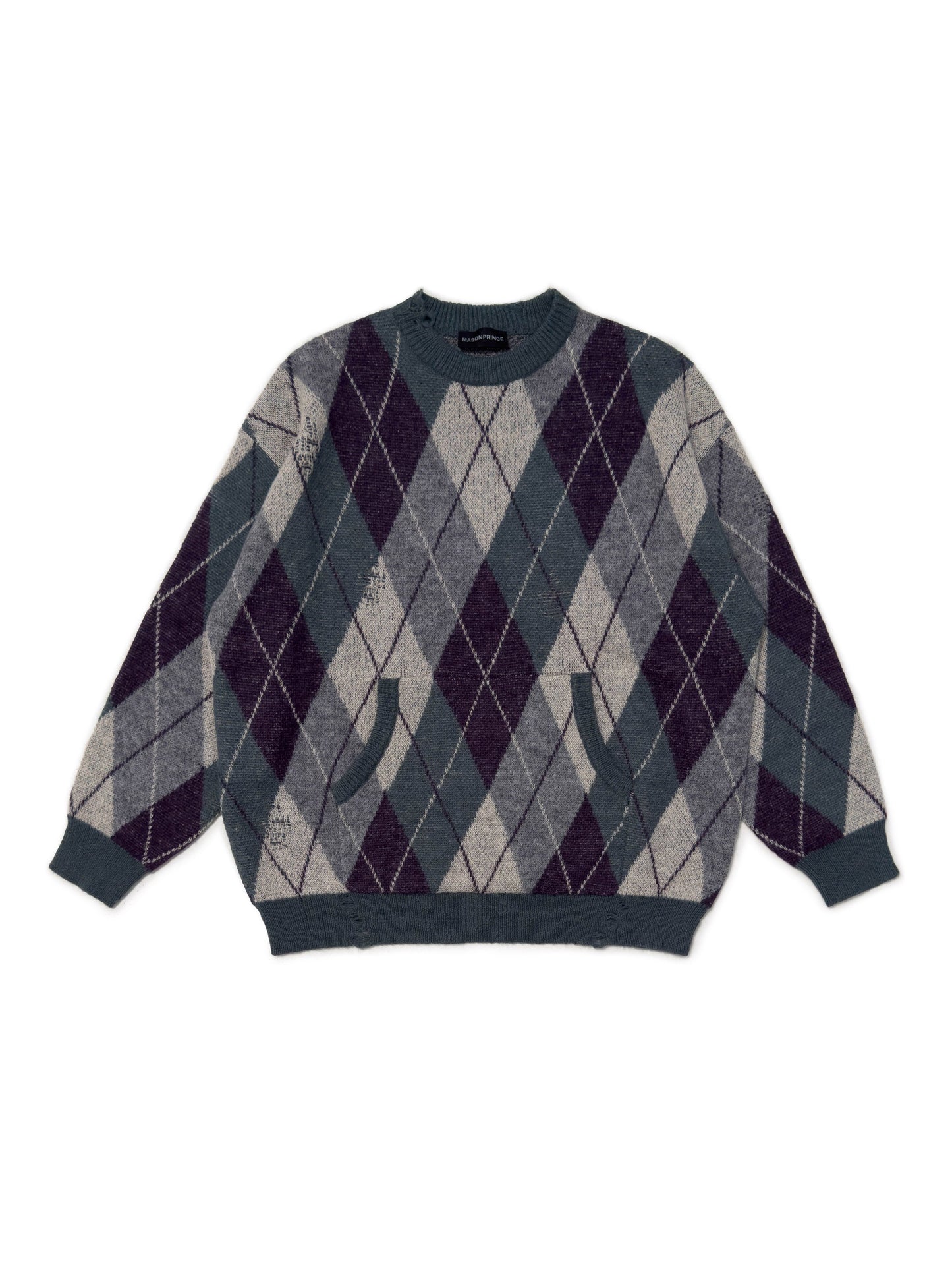 MASONPRINCE Argyle Knit Sweater