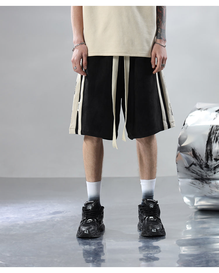 BJHG Velour Wide-Leg Lounge Shorts