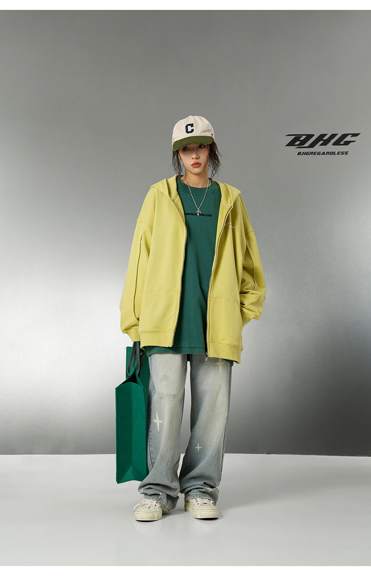 BJHG Star Spike Distressed Denim Jeans