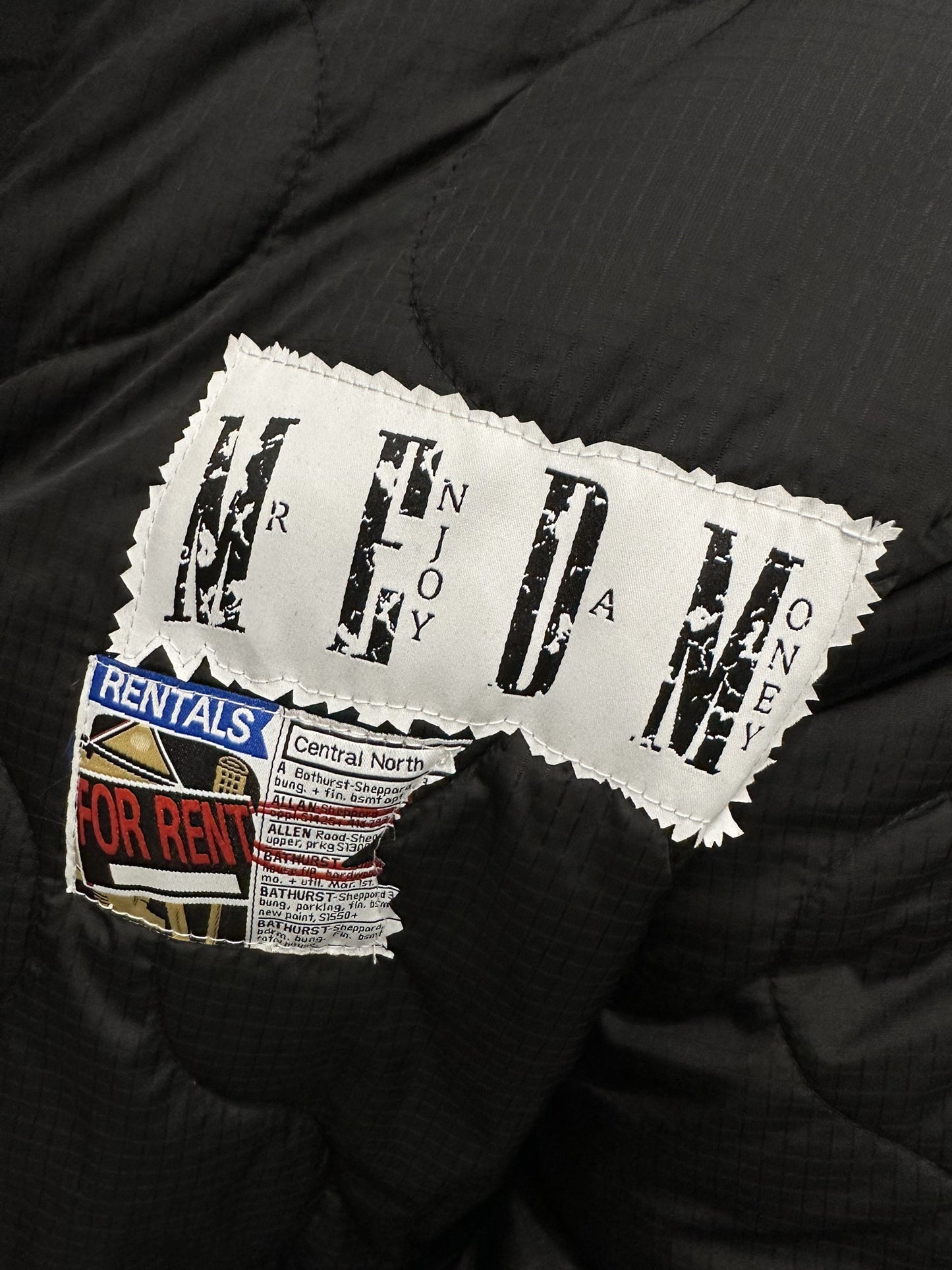 MEDM Quilted Jacket with Patched Flyer Design