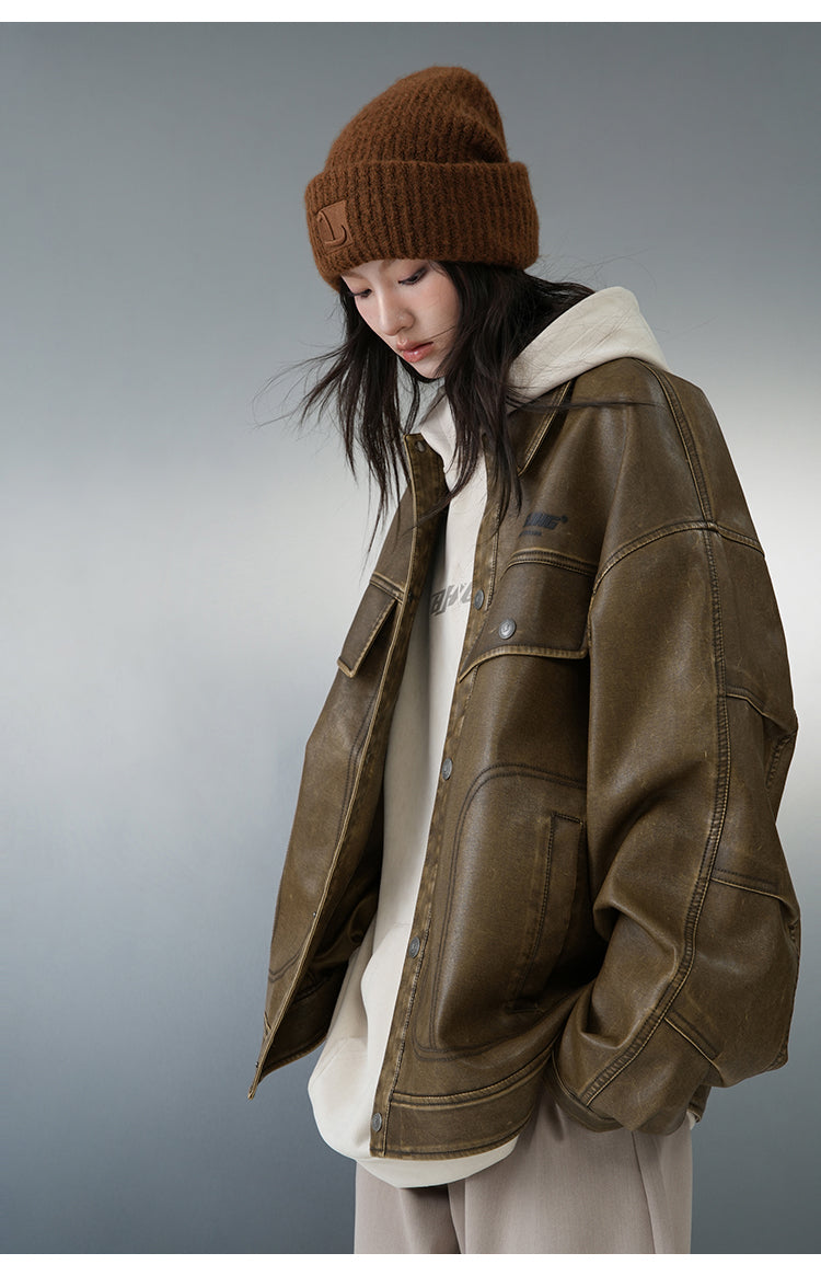 BJHG Classic Retro Motorcycle Jacket