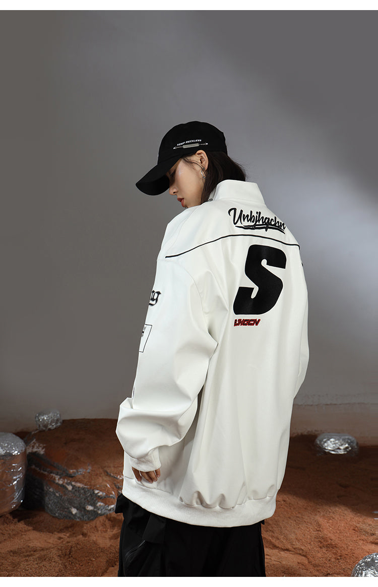 BJHG Distressed Biker Jacket with Patches