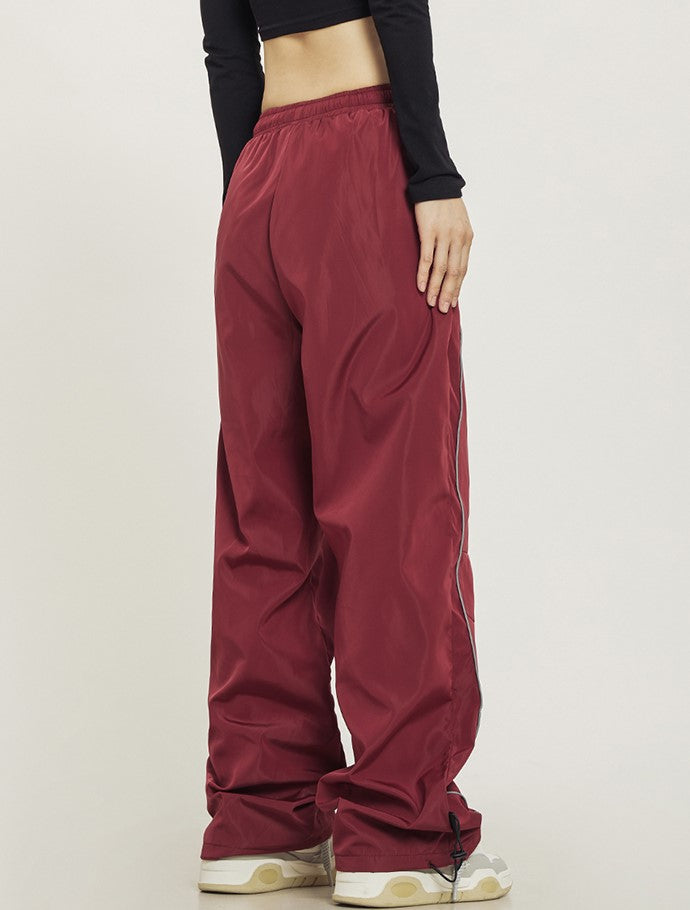 CTB Relaxed Fit Wide-Leg Track Pants