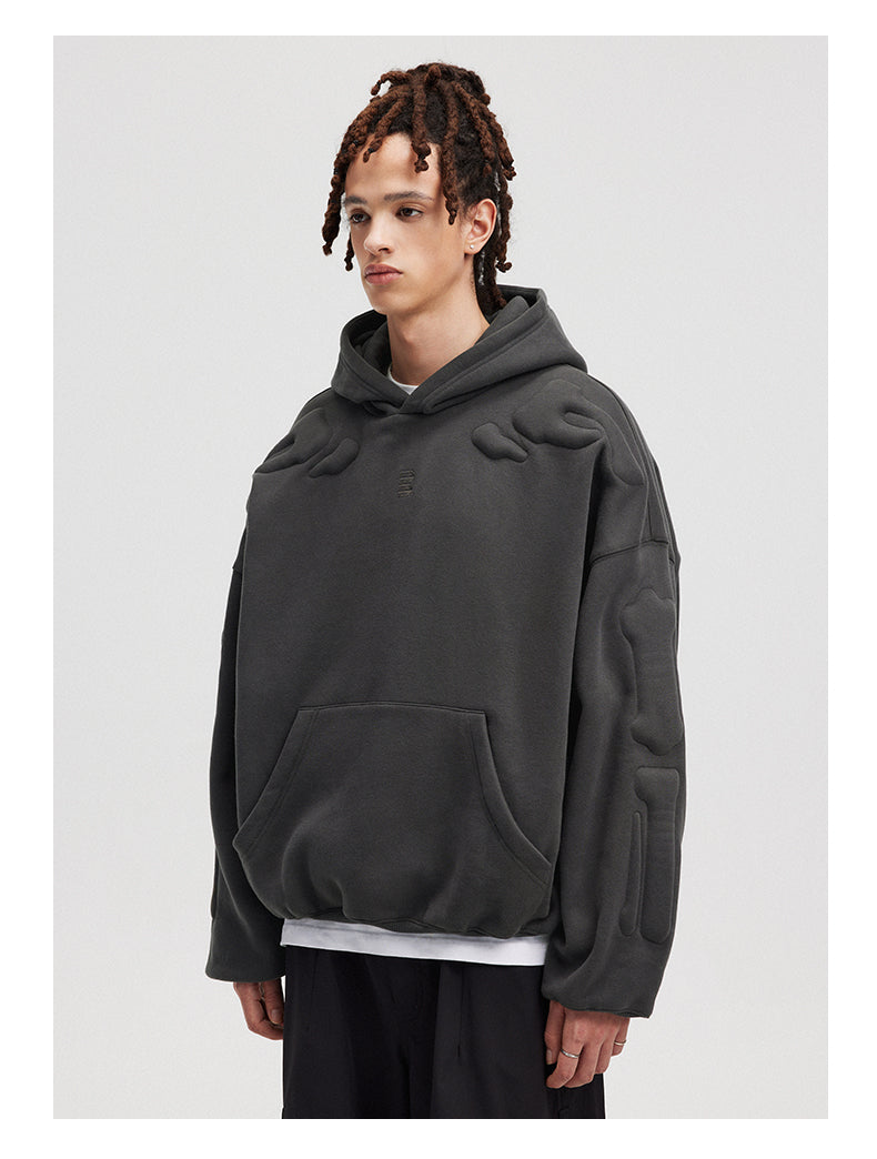 Embroidered Skeleton Hoodie Without Bones