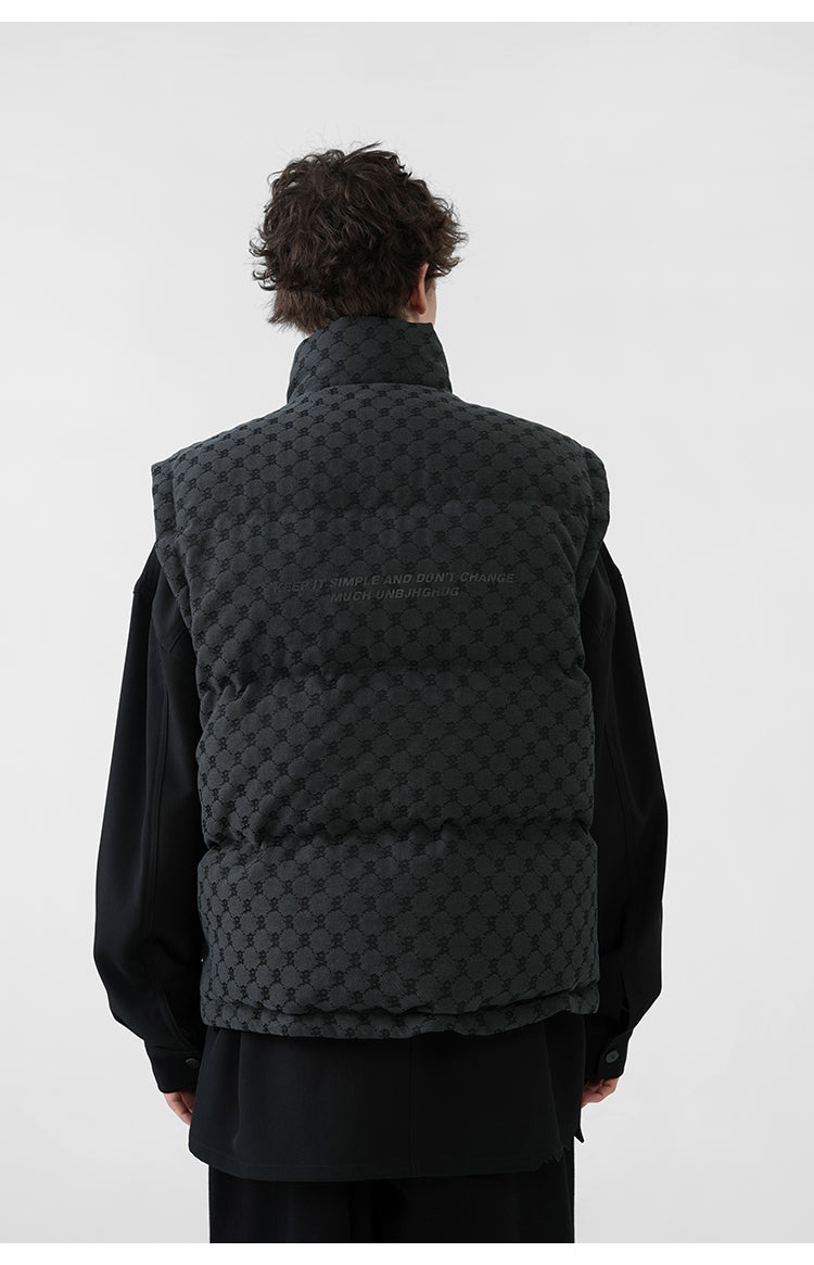 BJHG Monogram Patterned Puffer Vest
