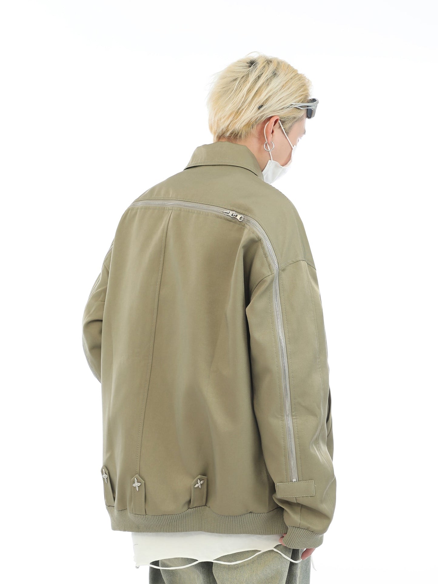 MaxDstr Star Zip-Up Work Jacket