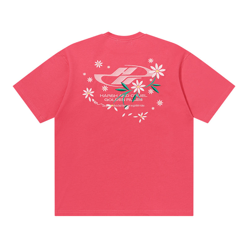 Embroidered Daisies Tee: HARSH & CRUEL