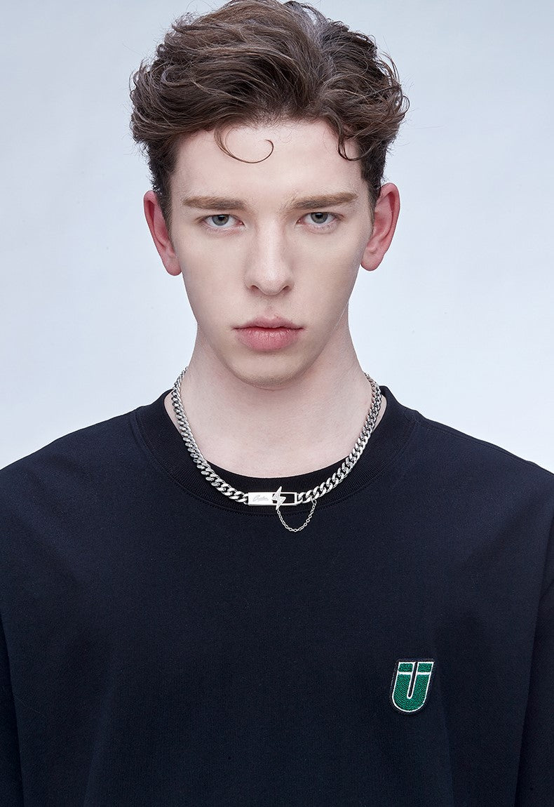 GUUKA 'Lightning Bar' Double Chain Necklace