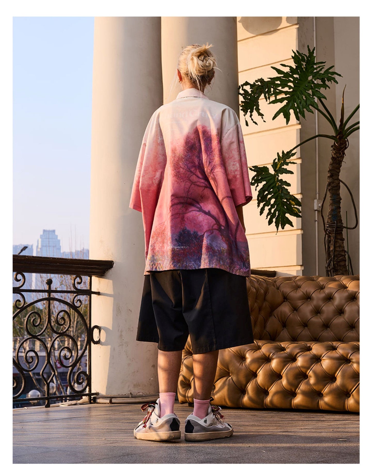 Vivid Sunset Button-Up: HARSH & CRUEL Collection