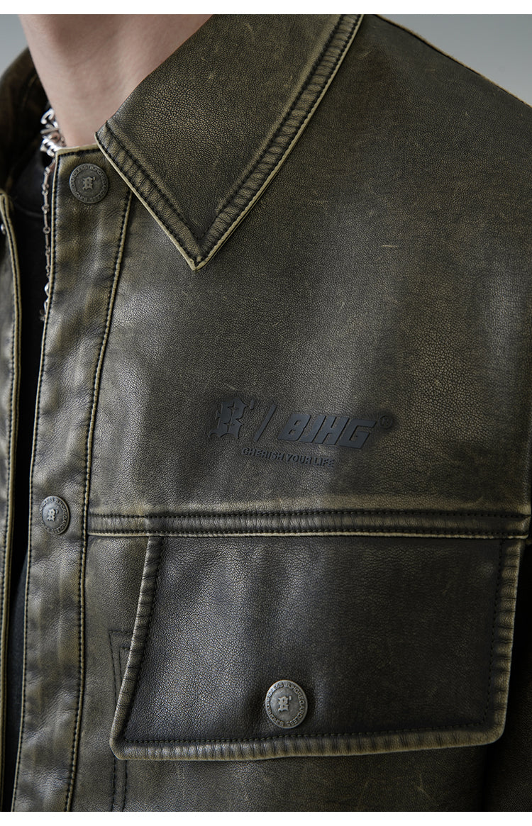 BJHG Classic Retro Motorcycle Jacket