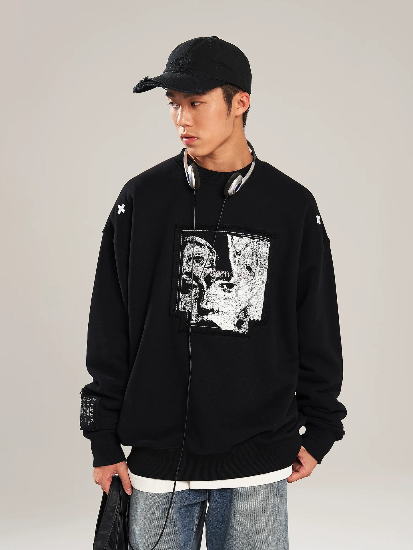 NSTNEW START 'Visions' Collage Knit Sweater