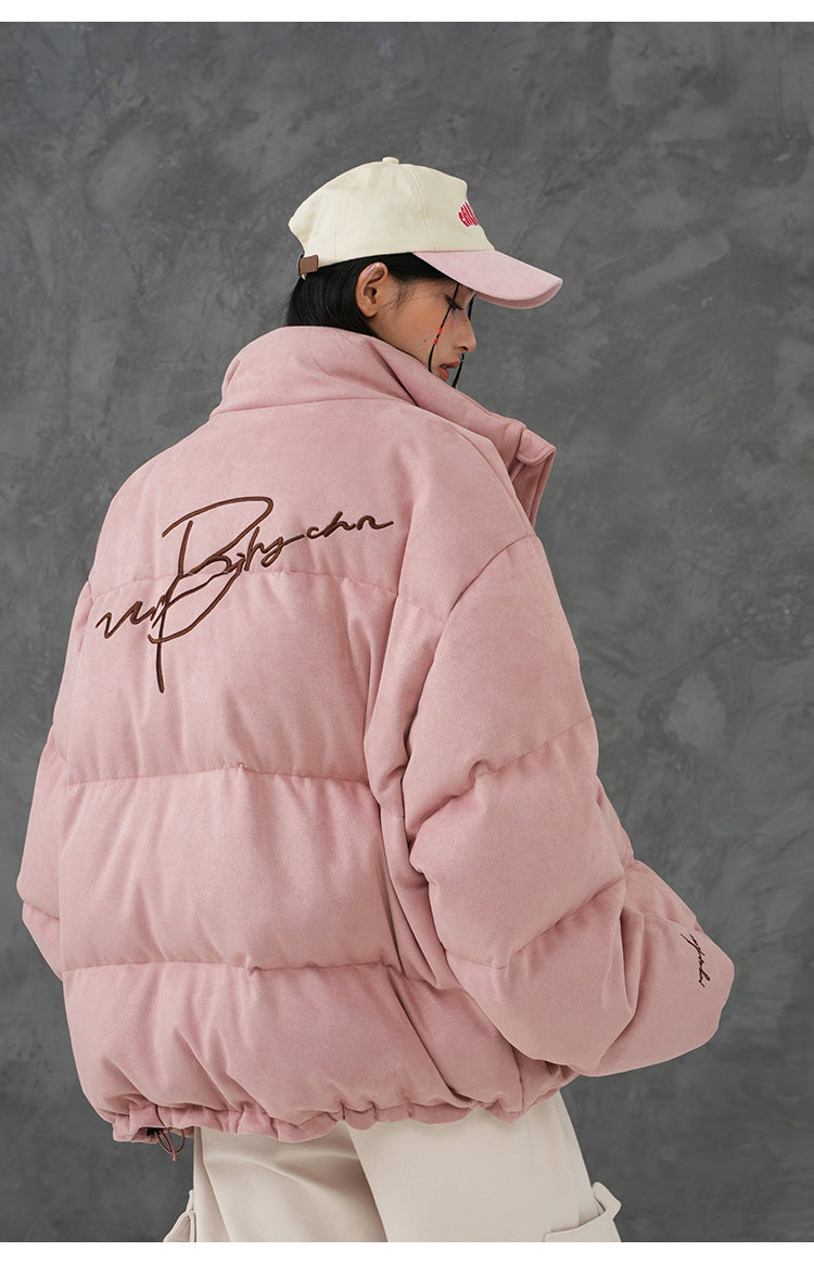 BJHG Plush Suede Puffer Coat