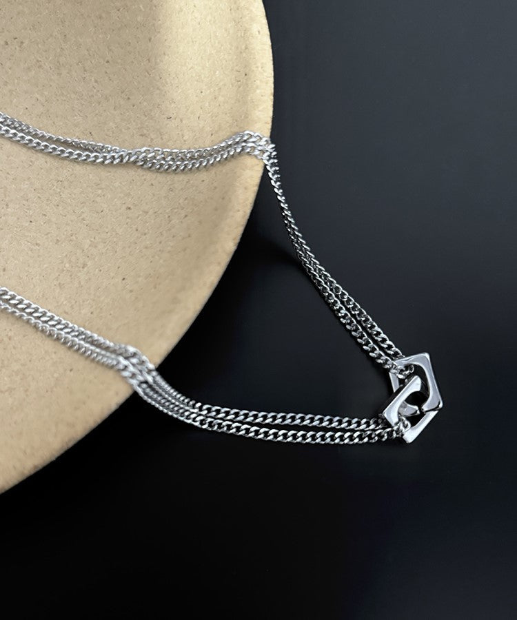 HEIMA Layered Double Chain Necklace