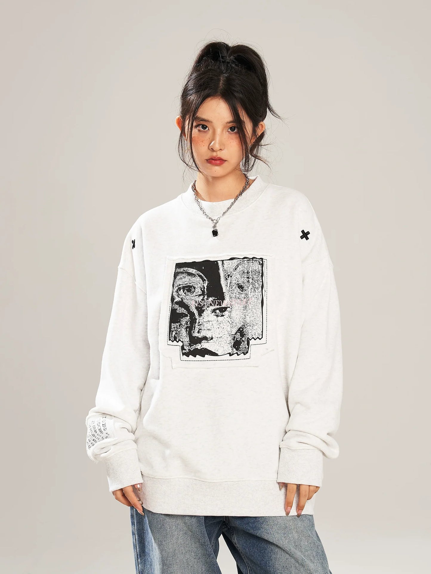 NSTNEW START 'Visions' Collage Knit Sweater