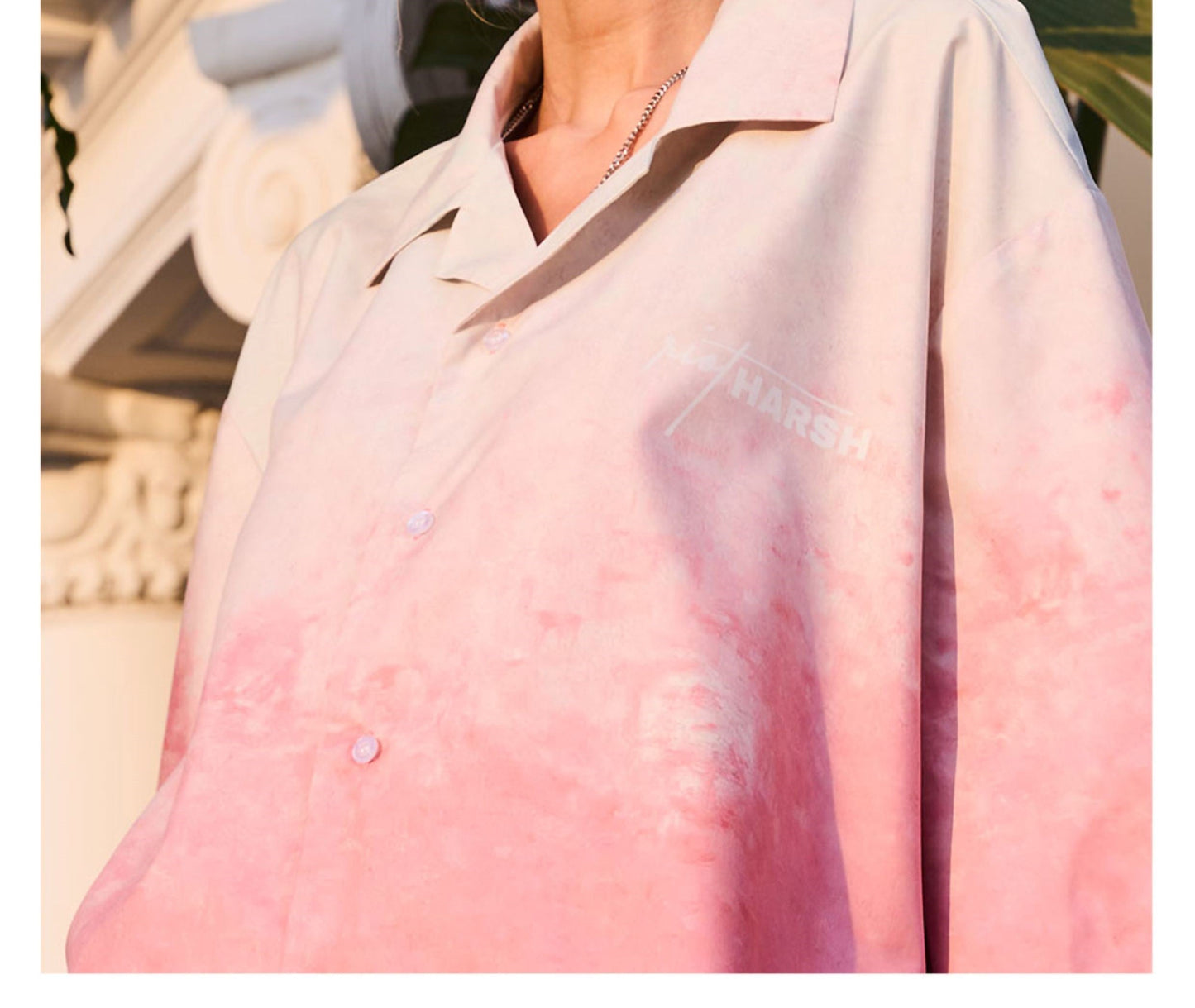 Vivid Sunset Button-Up: HARSH & CRUEL Collection