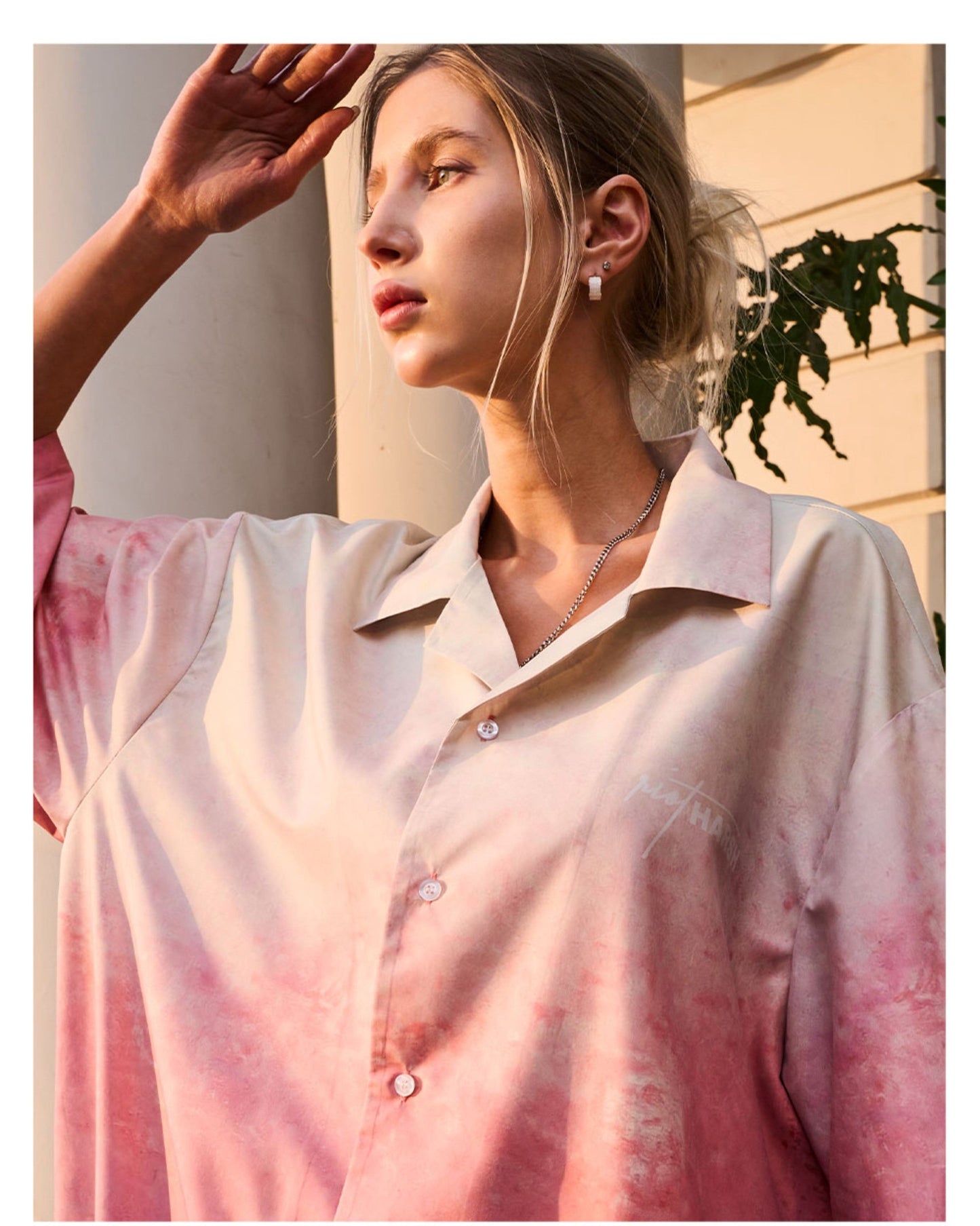 Vivid Sunset Button-Up: HARSH & CRUEL Collection