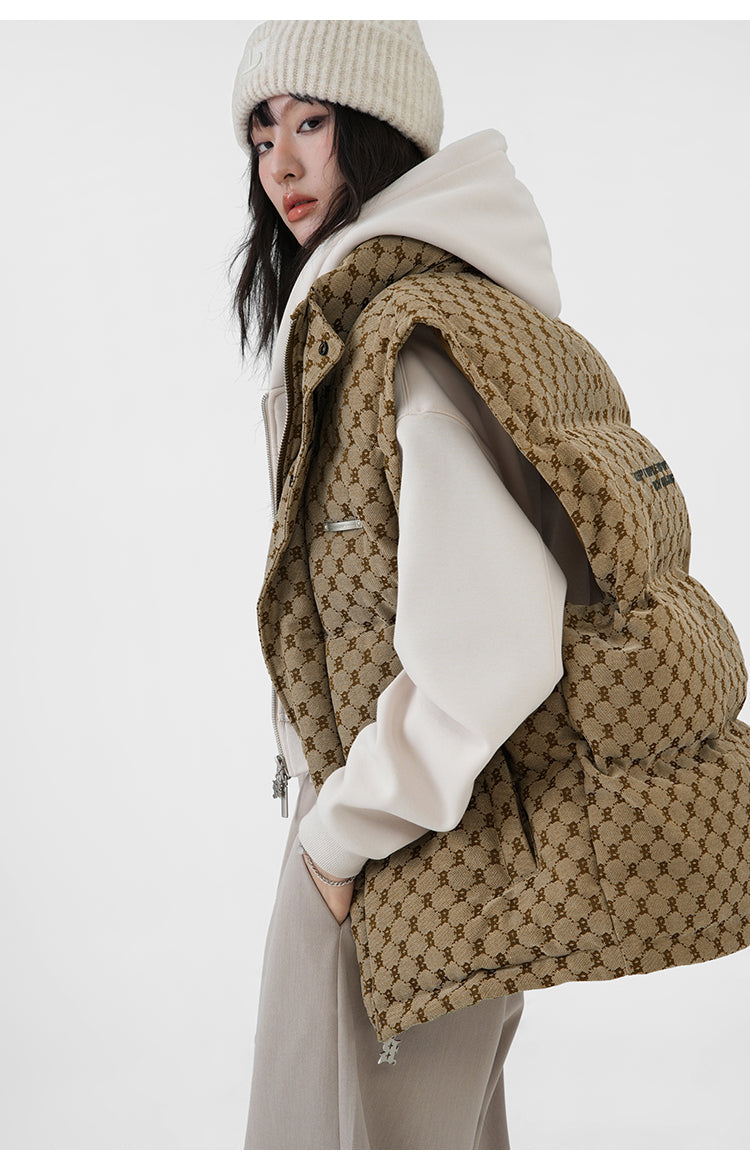 BJHG Monogram Patterned Puffer Vest