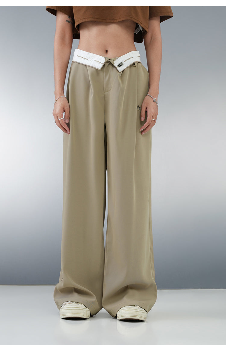 BJHG Stylish Pleated Pants