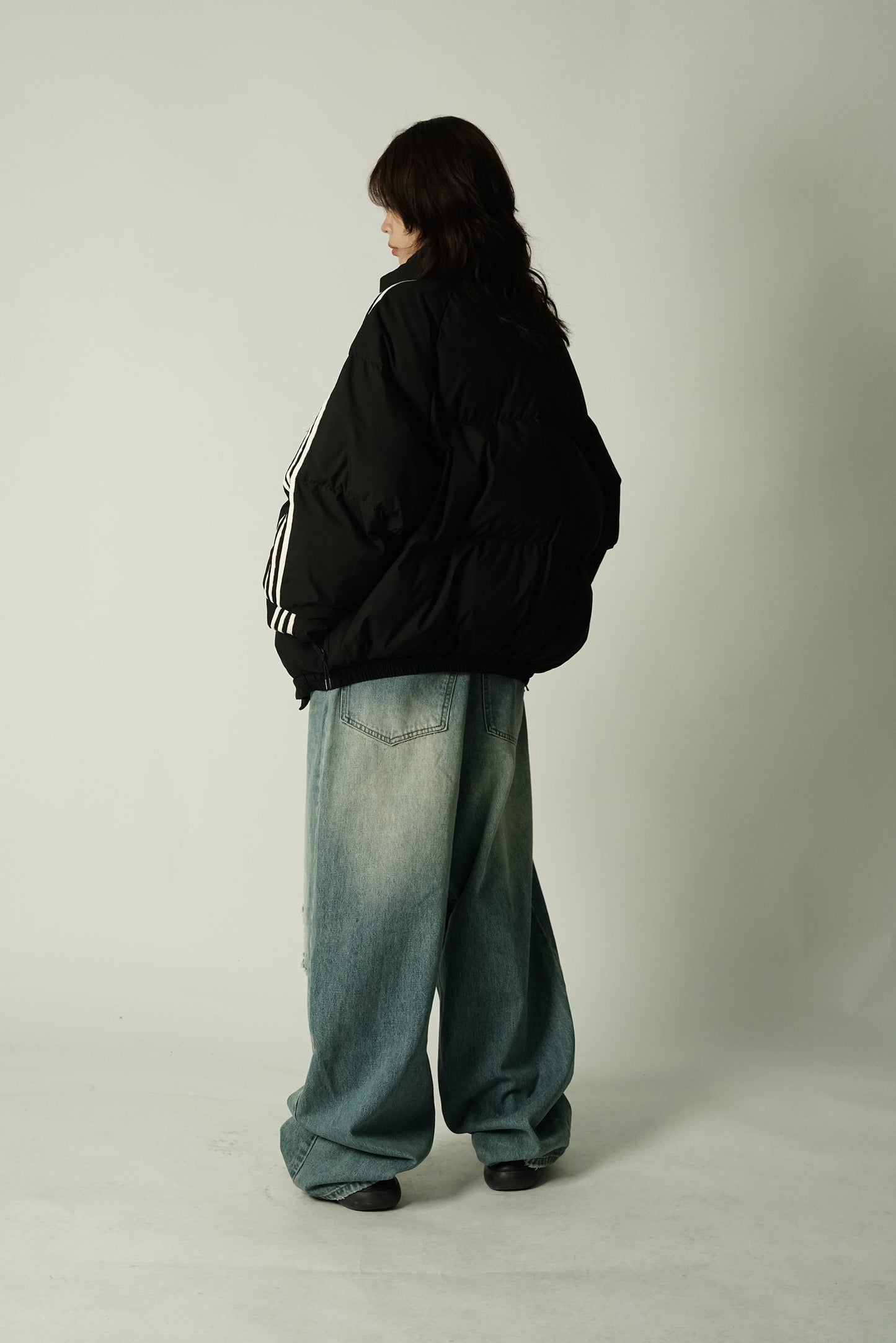 MASONPRINCE Striped Puffer Coat