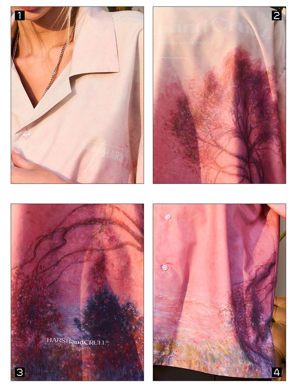 Vivid Sunset Button-Up: HARSH & CRUEL Collection