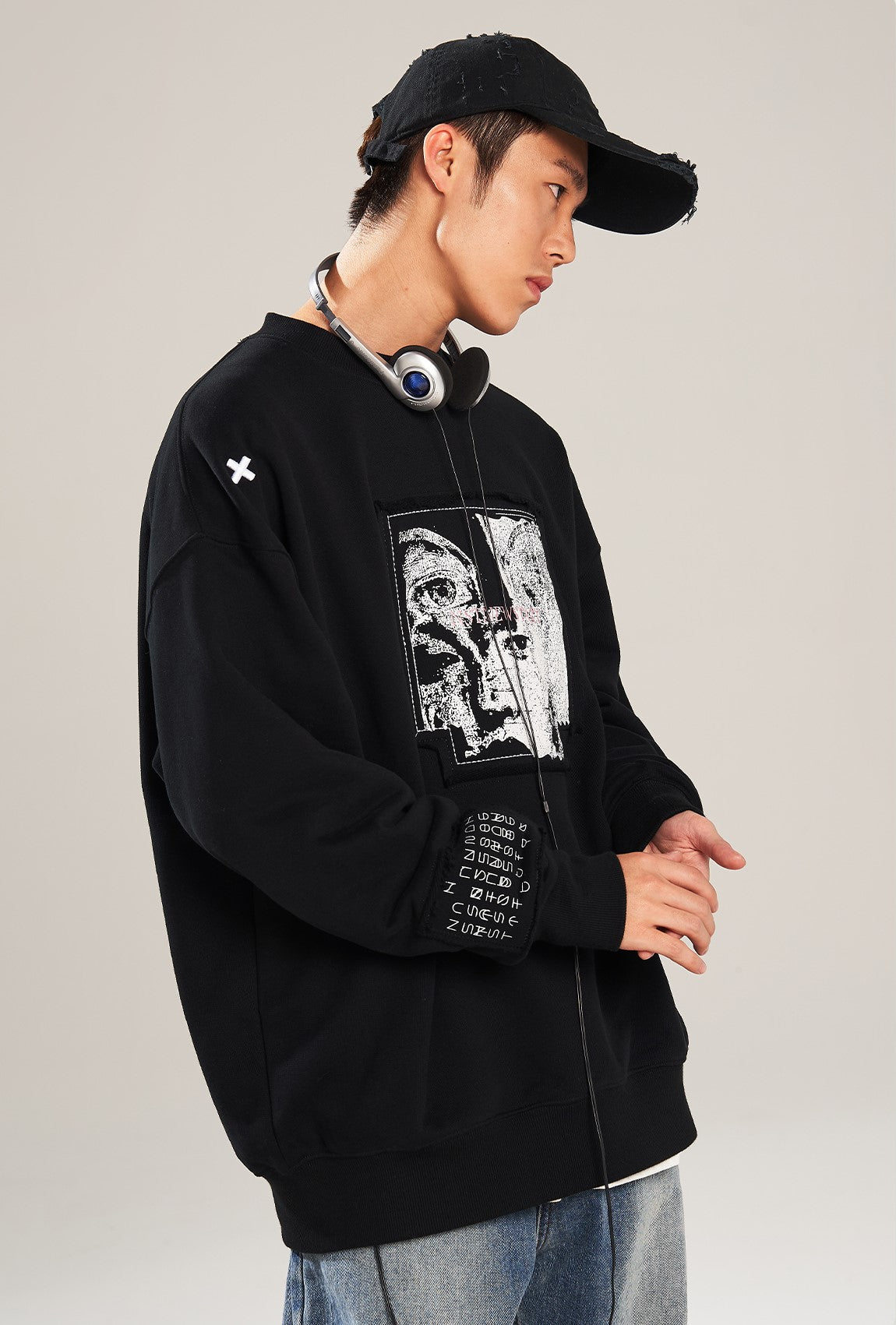 NSTNEW START 'Visions' Collage Knit Sweater