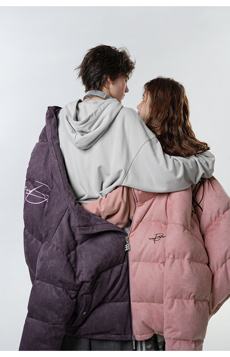 BJHG Plush Suede Puffer Coat