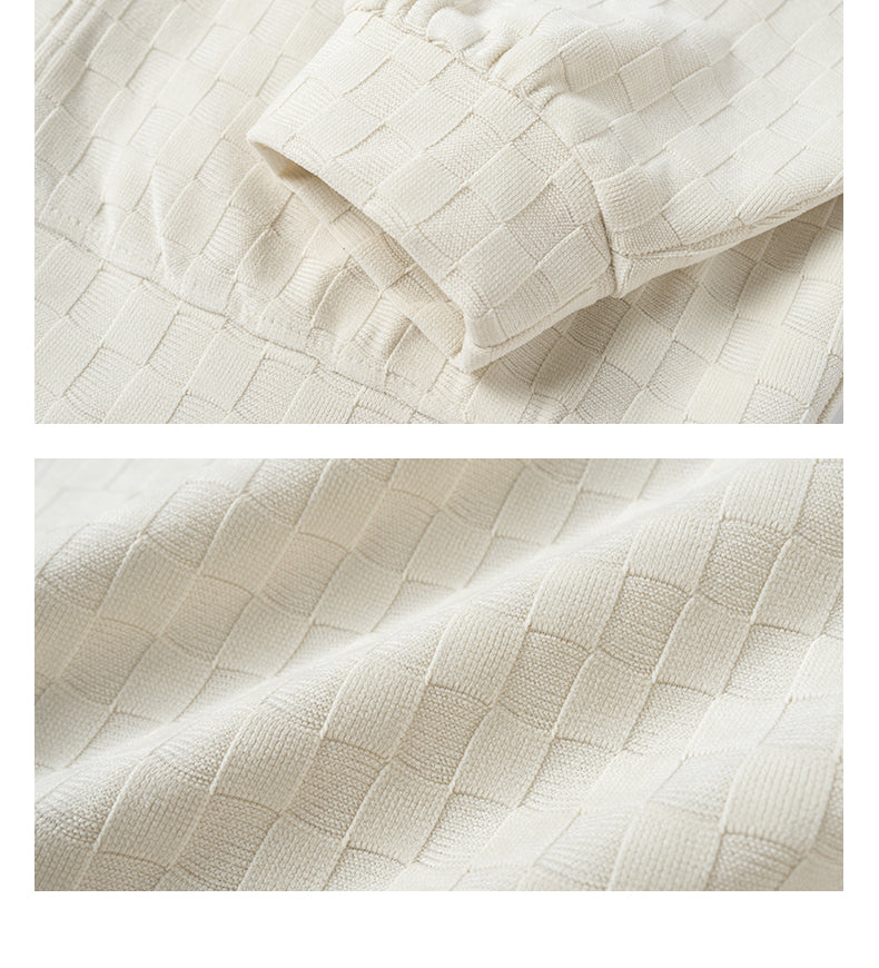 Textured Check Knit Cardigan by INRM