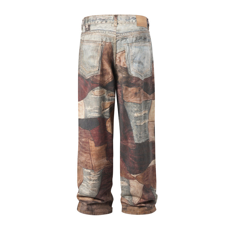 HJK Exclusive 'Abstract' Distressed Deconstructed Jeans