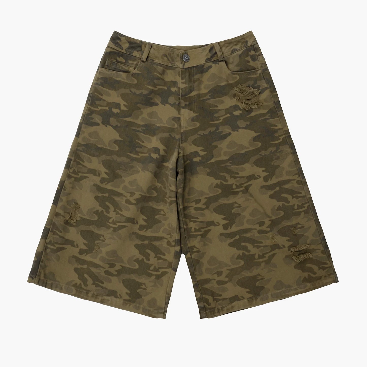 JHYQ Camouflage Capri Cut-Off Shorts