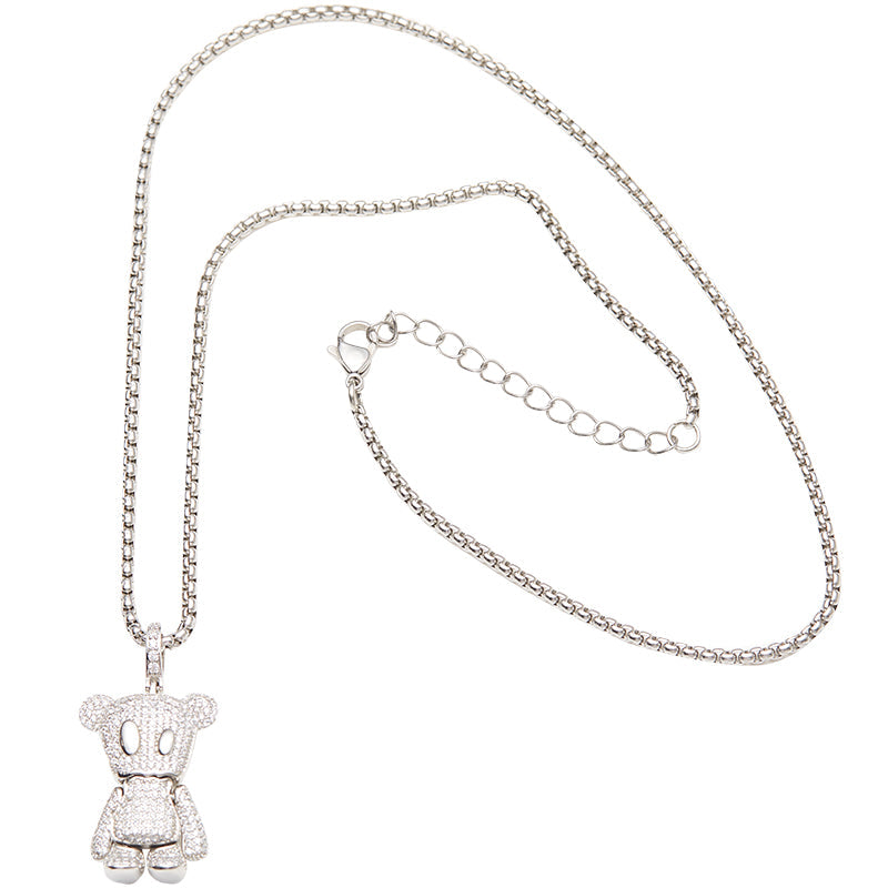 Fearless Bear Pendant Necklace with Hood