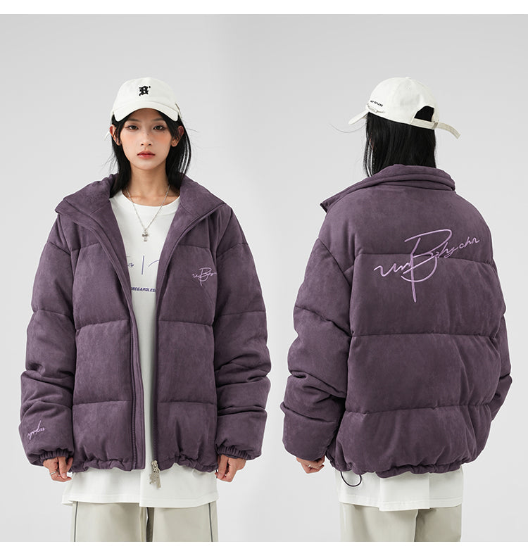 BJHG Plush Suede Puffer Coat